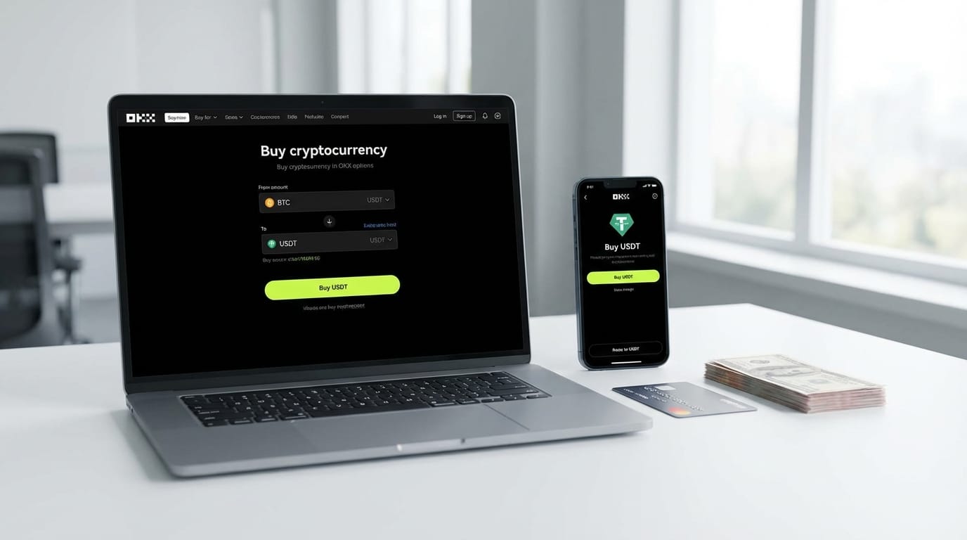 OKX 怎么买 USDT?新手最常用的方法