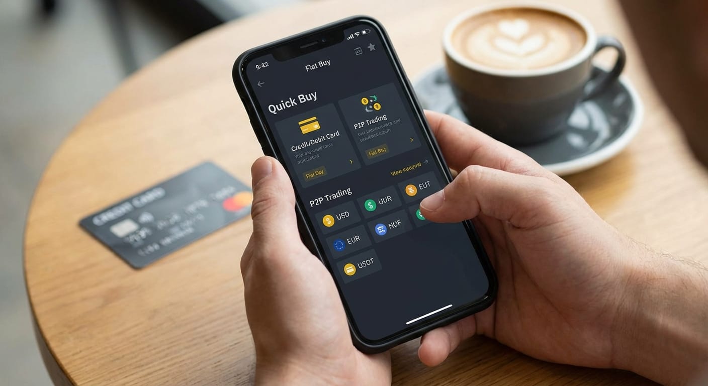 币安买币一般有哪些方式 — 币安里常见的买法主要有这几种: - 快捷买币 / 法币买币:适合新手快速完成第一笔购买。 - P2P 买币:向商家付款,商家放币,适合本地法币场景。 - 现货交易:更适合已经持有 USDT,再去买 BTC、ETH for