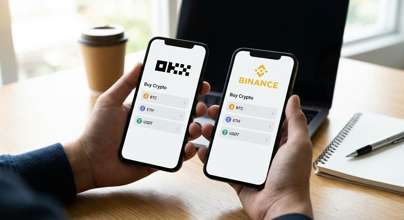 买BTCETHUSDT用OKX还是币安更方便 - 结论：第一次买主流币，先选哪个更容易执行