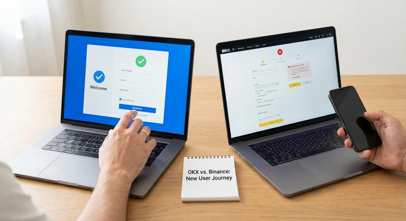 如果你最看重开户和入门顺手度——从开户这一步看，新手最怕三件事：注册流程绕、验证不顺、完成后还是不知道下一步去哪。无论是 OKX 还是币安，现在基础注册流程都不算复杂，通常都是邮箱或手机号注册，围绕OKX和币安哪个好
