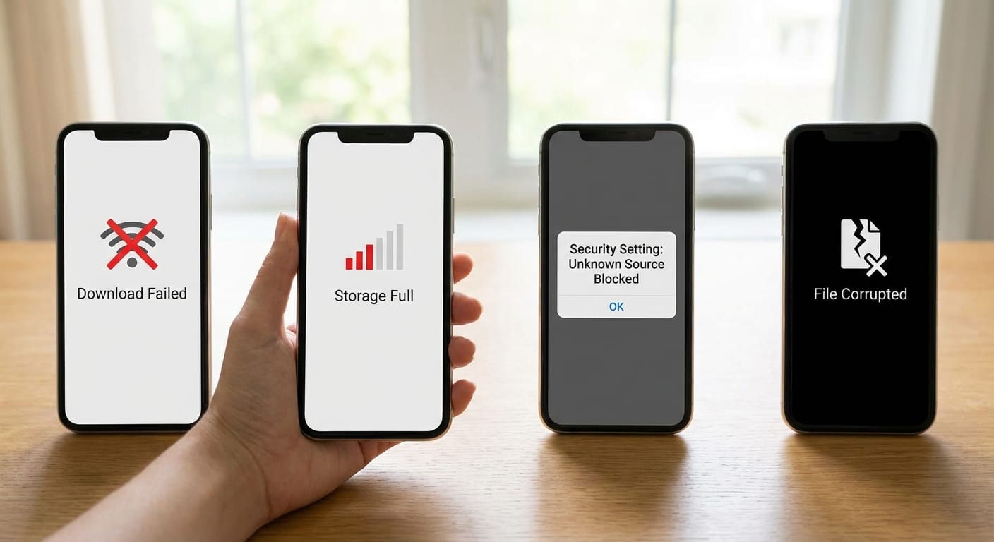 币安安卓APK下载失败的4个高频原因示意图