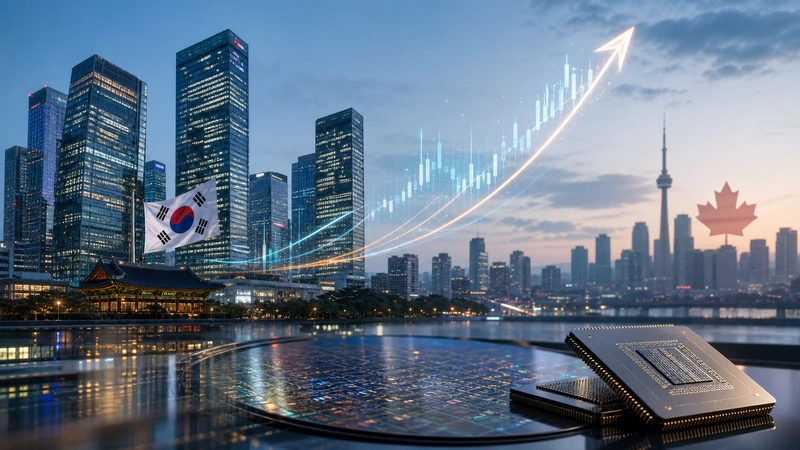 韩国股市超越加拿大,先看清这组核心数据 — 韩国股市超越加拿大的核心背景,是韩国上市公司总市值在AI芯片行情推动下快速抬升。根据 Bloomberg