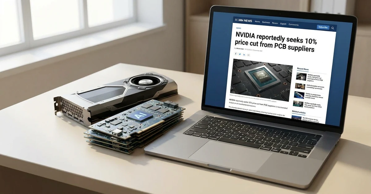 英伟达要求PCB厂商降价10%？PCB传闻与Rubin影响解读 — 英伟达要求PCB厂商降价10%, 英伟达要求pcb厂商降价10%传闻引发ai算力pcb板块波动, hero banner composition suitable for