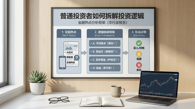 金融热点资产定价关系图,展示现金流预期、折现率与风险溢价如何共同影响价格