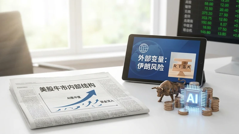 美股牛市中选伊朗风险外部变量：AI集中度与资金流入：牛市内部已经有多拥挤示意图