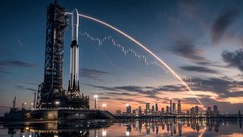 SpaceX IPO估值从2万亿回落到1.8万亿的市场信号示意图