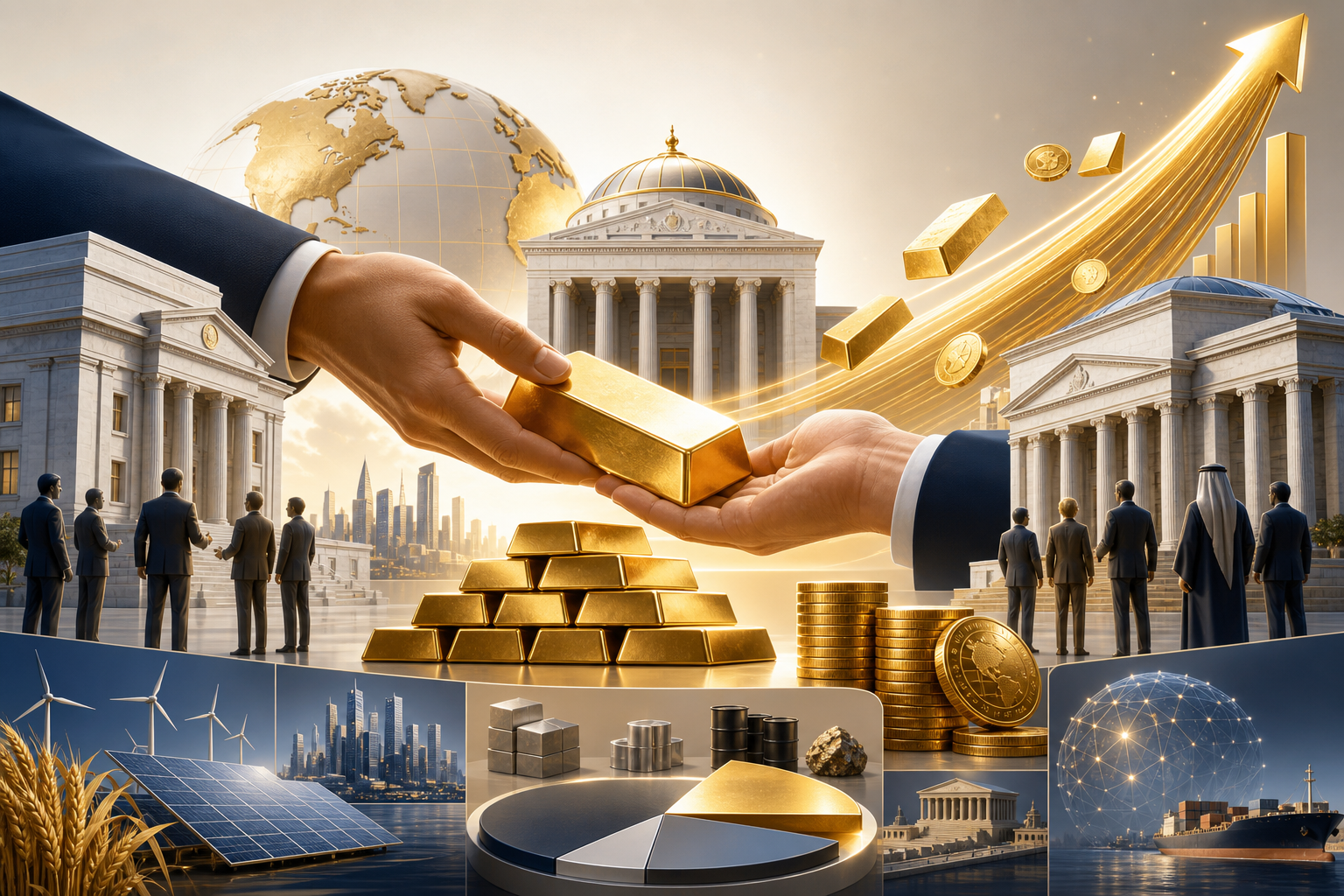 高盛强调央行购金支撑的示意图
